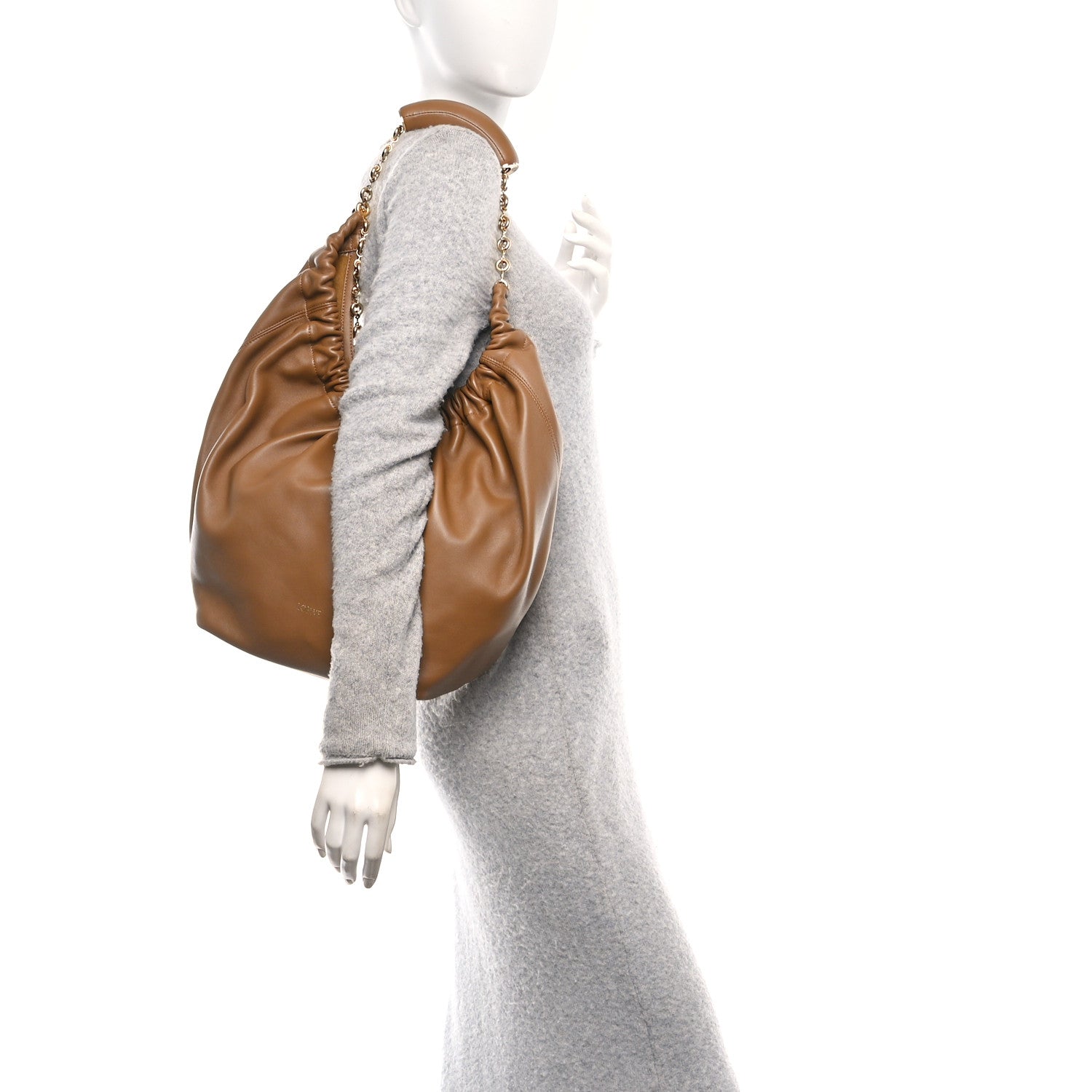 Loewe Mellow Nappa Medium Squeeze Bag Oak 2 of 9