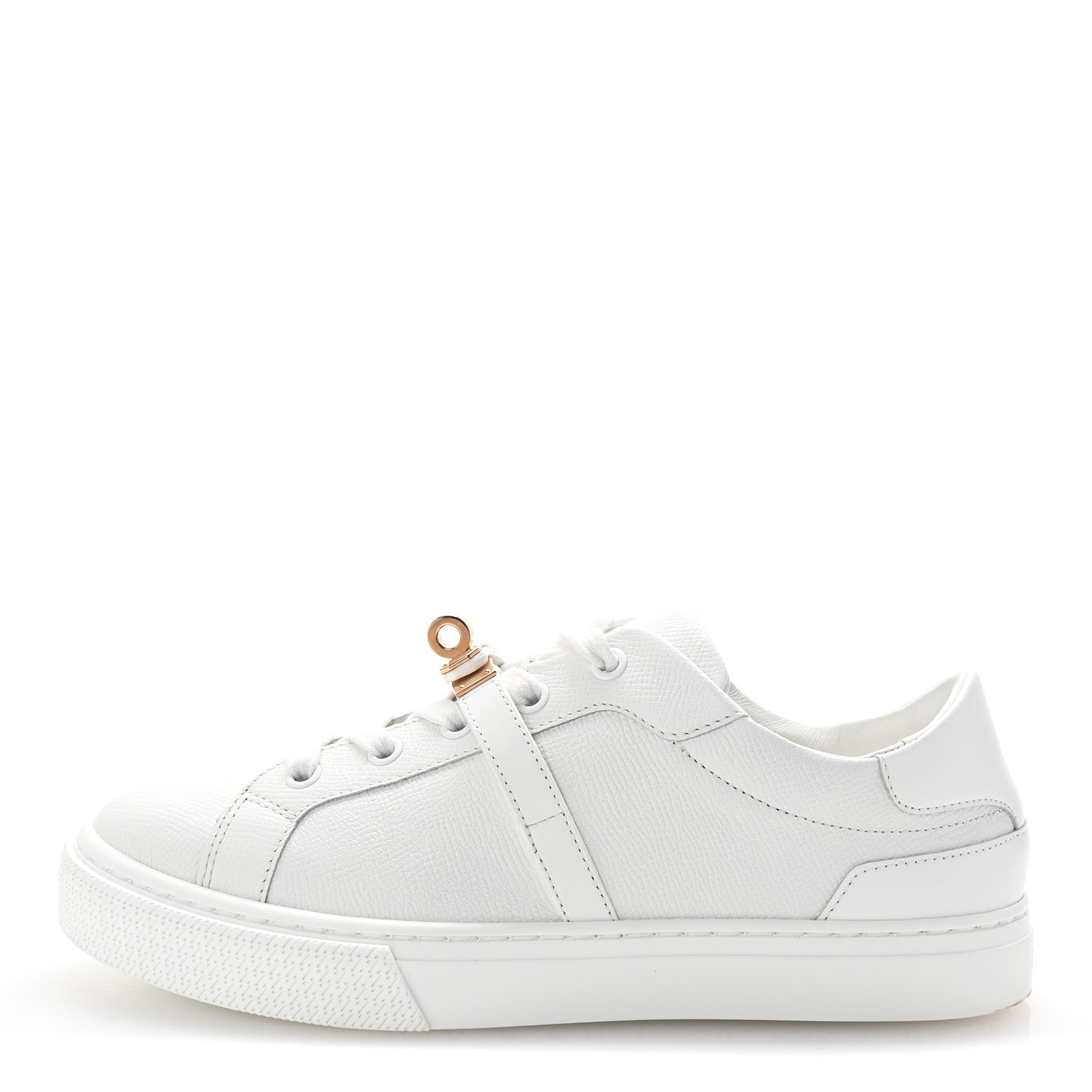 Hermes Epsom Calfskin Day Sneakers 37.5 White 1 of 11
