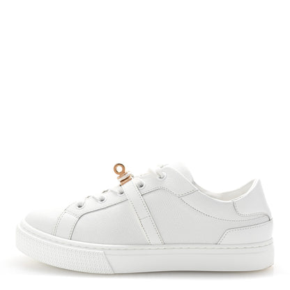 Hermes Epsom Calfskin Day Sneakers 37.5 White 1 of 11