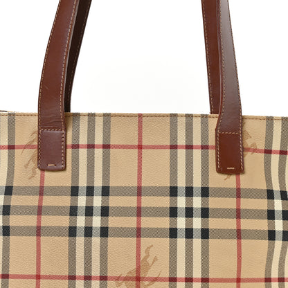 Burberry Haymarket Check Tote Brown 8 of 11