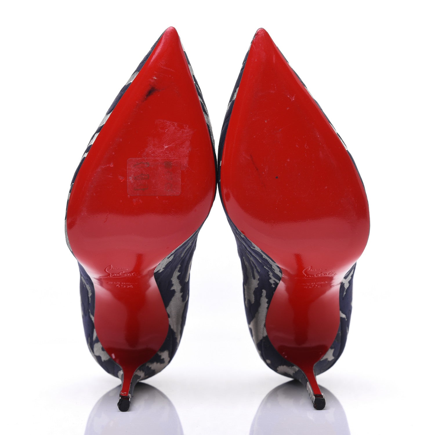 Christian Louboutin Jacquard Camouloubi Pigalle Follies 100 Pumps 40.5 Bavarios 5 of 15
