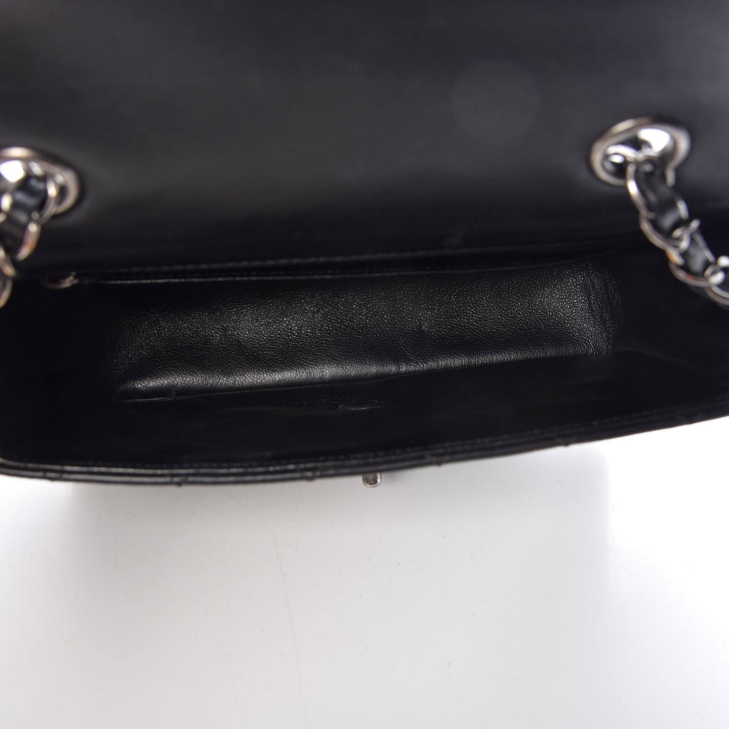 Lambskin Quilted Mini Rectangular Flap Black