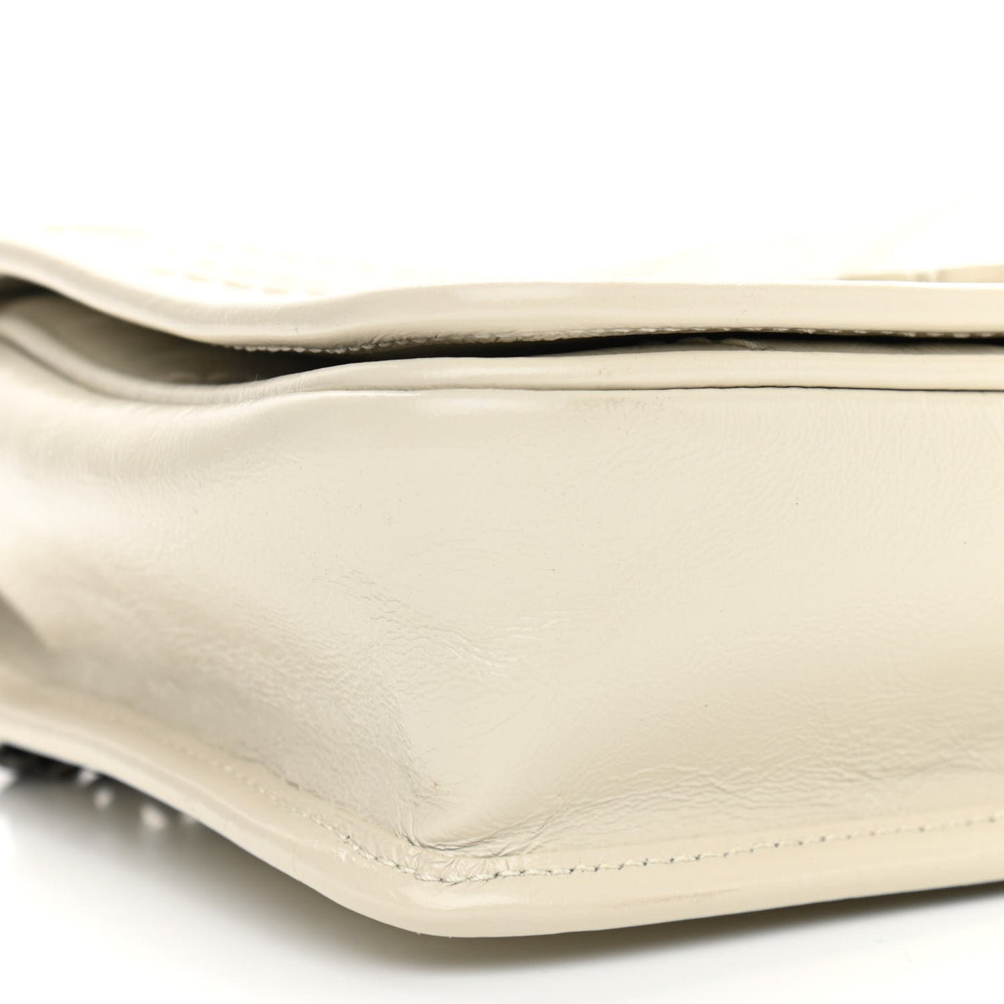 Crinkled Calfskin Matelasse Monogram Niki Chain Wallet Crema Soft
