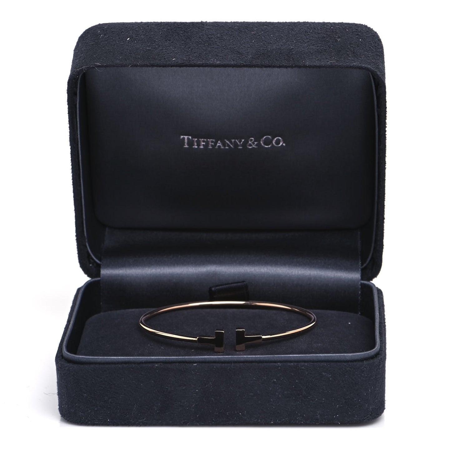 18K Rose Gold Narrow T Wire Bracelet
