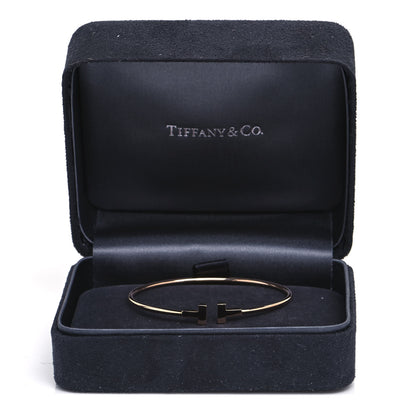 Tiffany 18K Rose Gold Narrow T Wire Bracelet 5 of 5