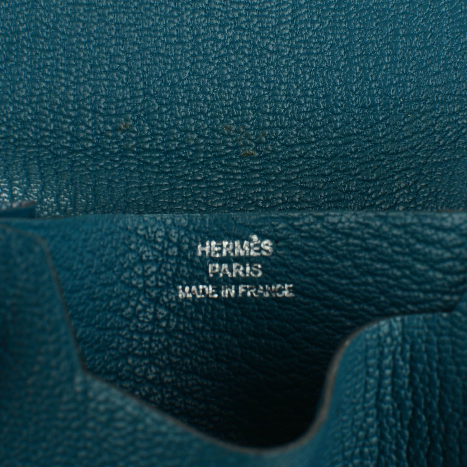 Hermes Chevre Mysore Bearn Card Holder Wallet Cobalt 5 of 7