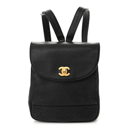 Chanel Caviar CC Backpack Black 1 of 13