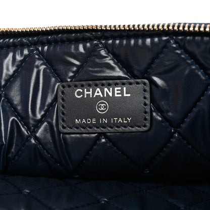 Chanel Nylon Quilted Medium Cat Emoticon Cosmetic Case Navy 6 of 7