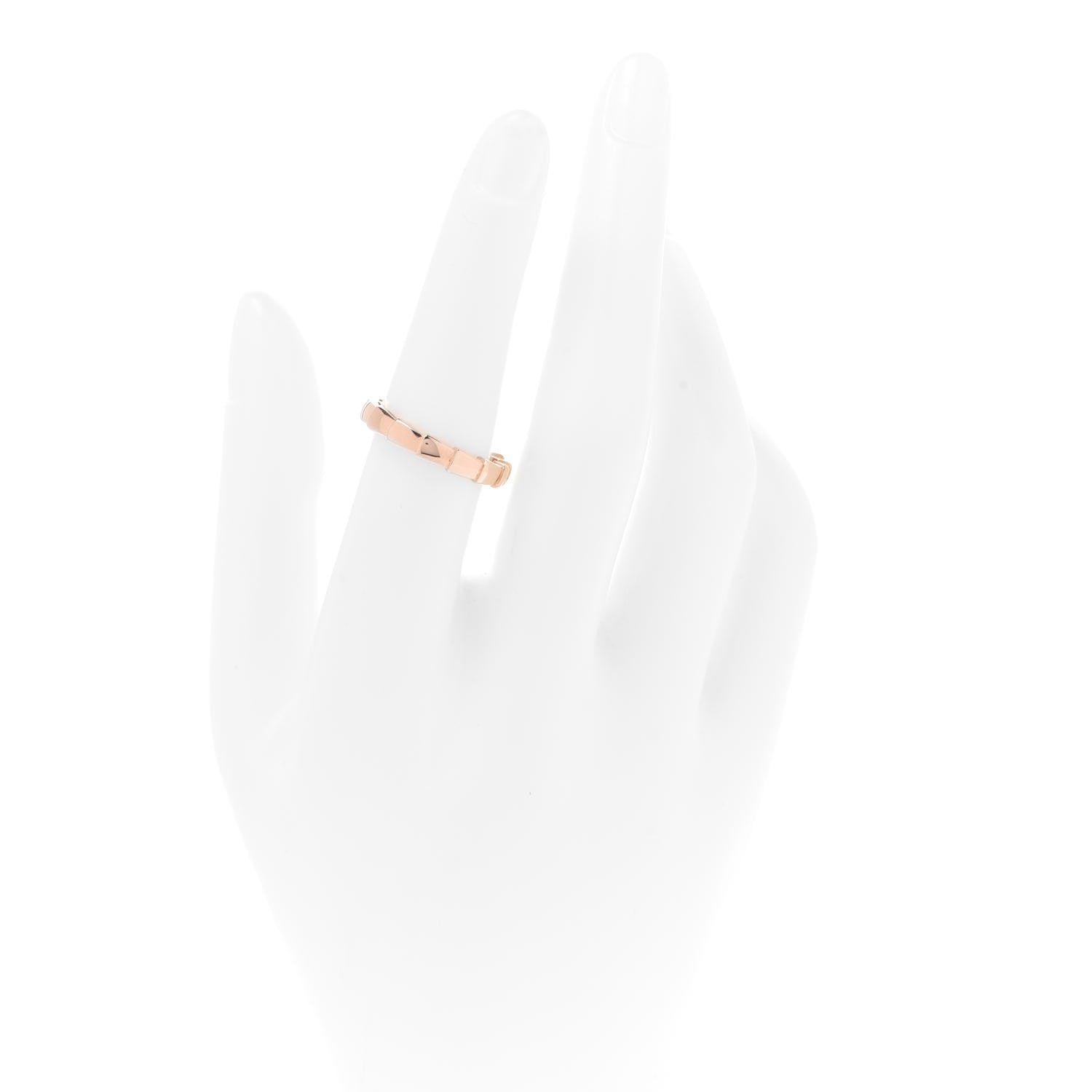 Bulgari 18K Rose Gold Serpenti Viper Band Ring 54 6.75 2 of 7