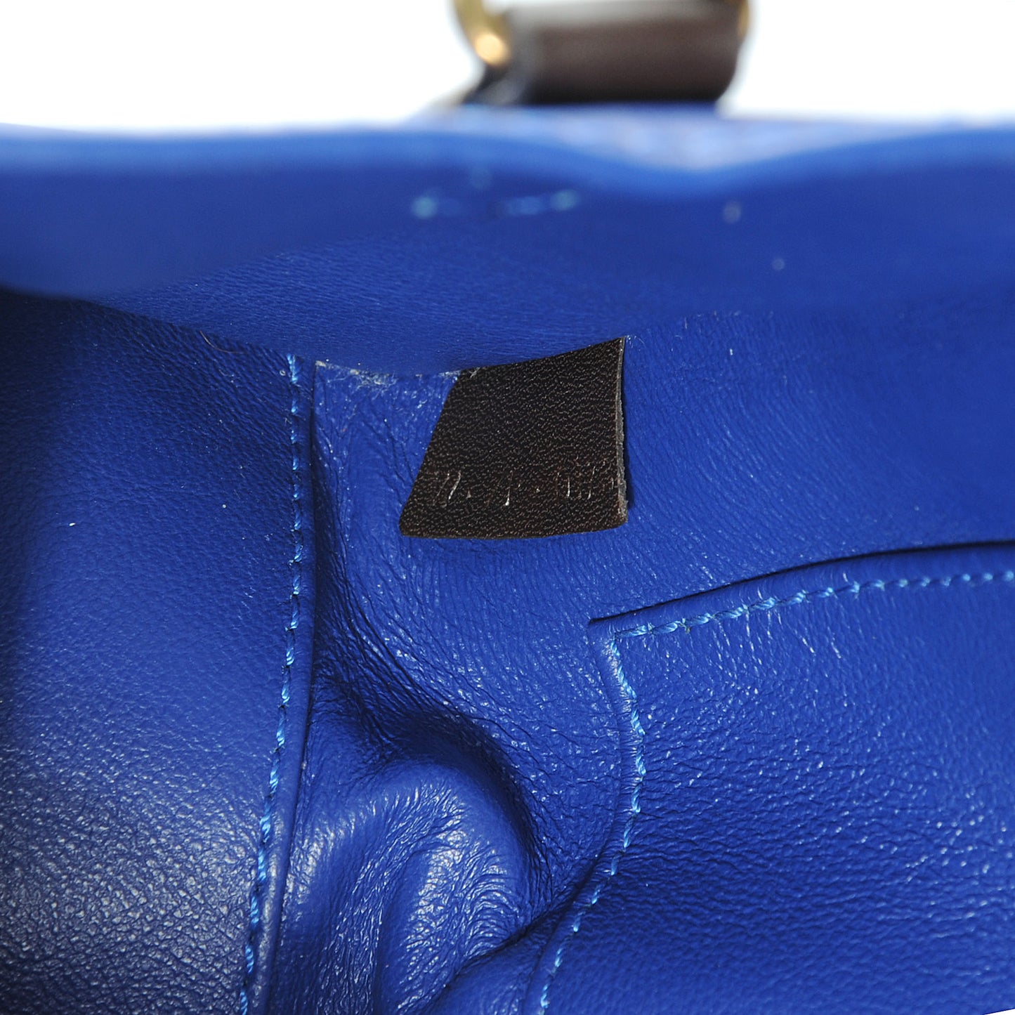 Smooth Calfskin Nano Tri-Color Luggage Acajou Royal Blue