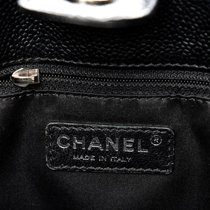 Chanel Caviar Quilted Petit Shopping Tote PST Black 6 of 10