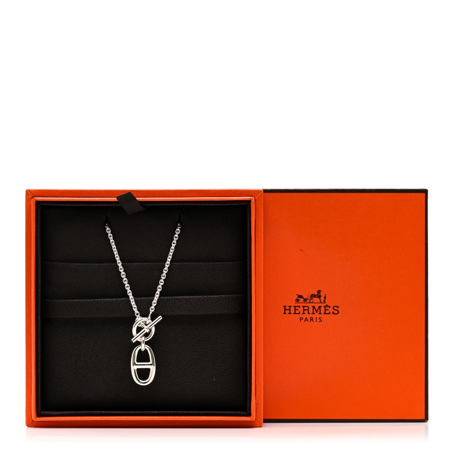 Hermes Sterling Silver Amulette Chaine d'Ancre Necklace 5 of 5