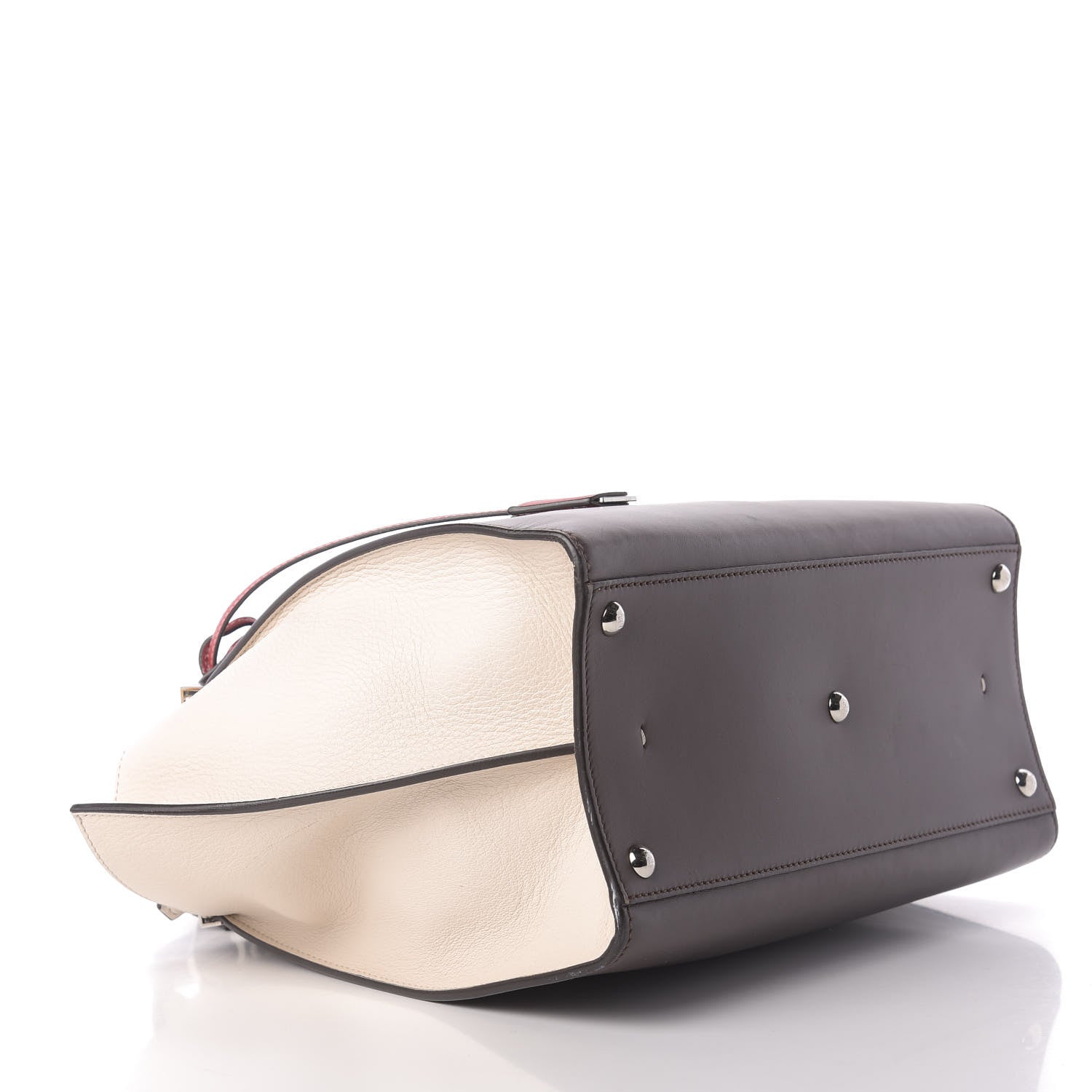 Fendi Calfskin Petite 3Jours Tote Marrone Camelia Ice 7 of 14