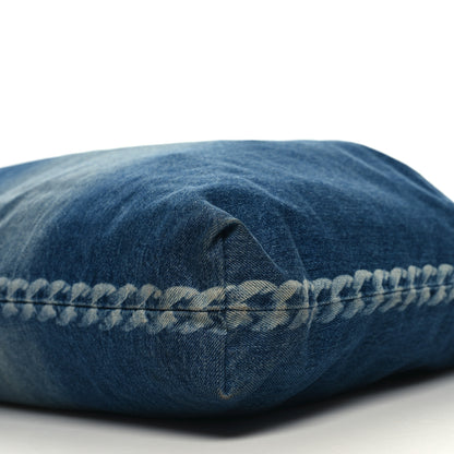 Chanel Denim Printed Shopping Bag Blue 12 of 12