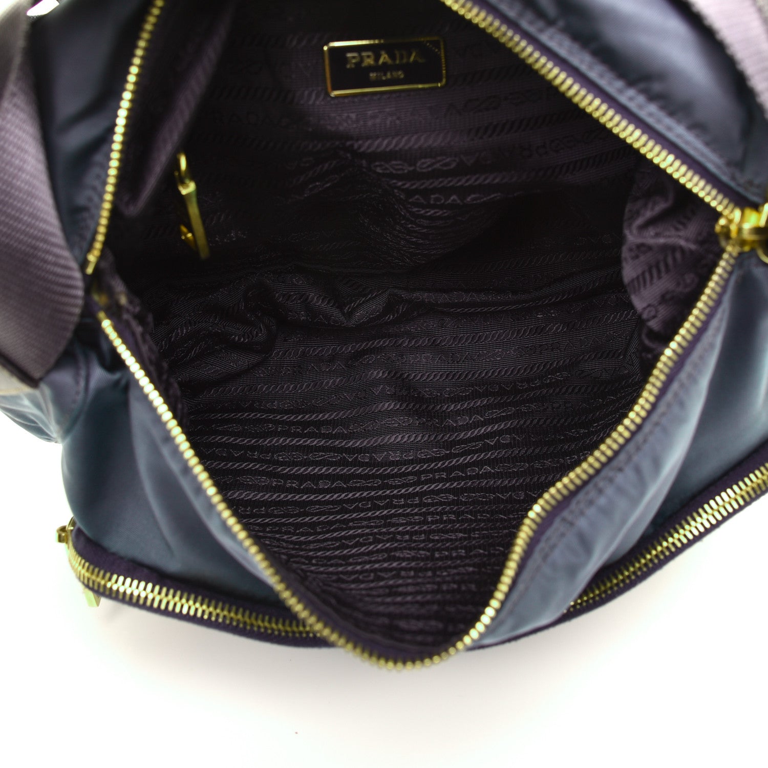 Prada Nylon Vela Messenger Bag Blue 5 of 8