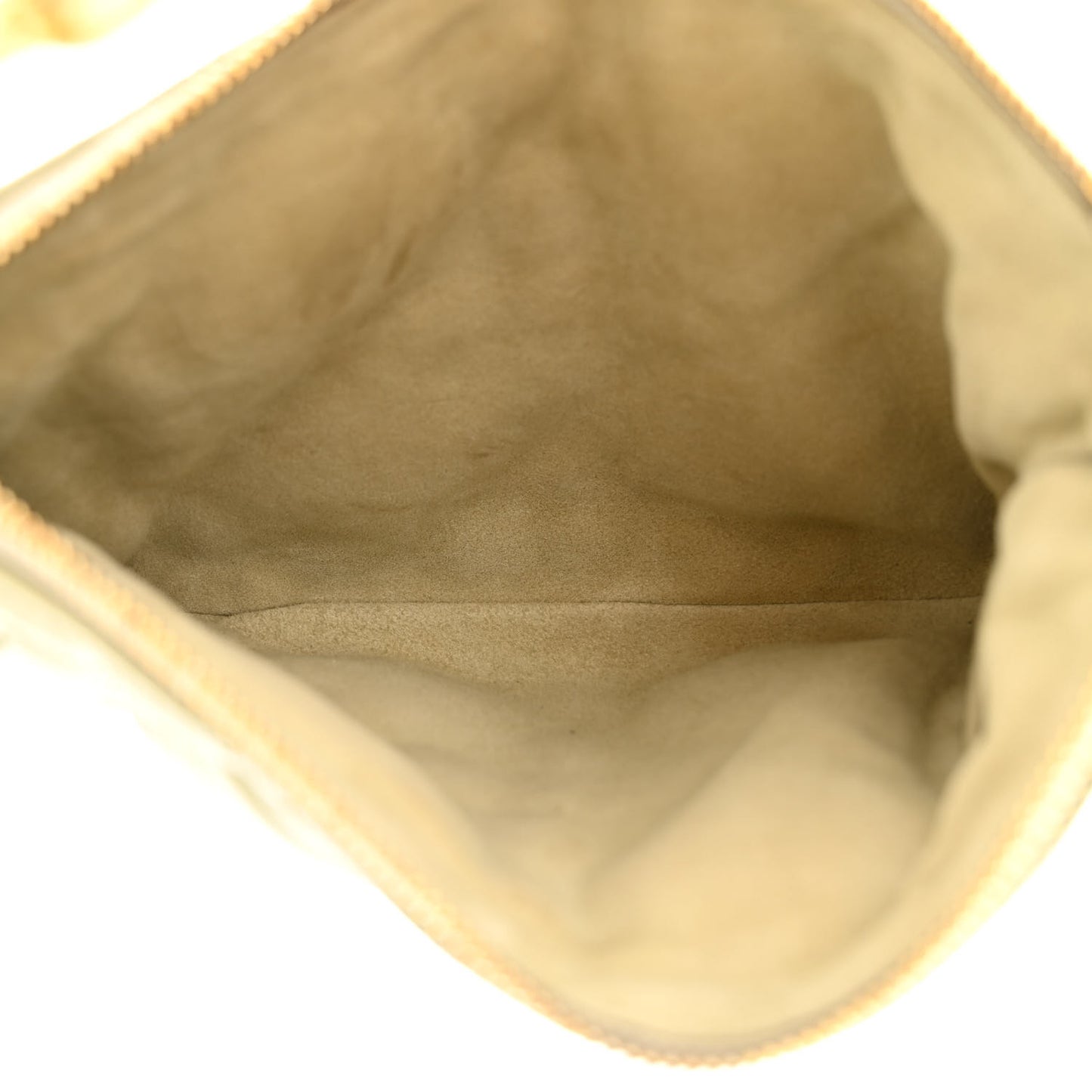Calfskin Cannage Caro Pouch Desert Sage