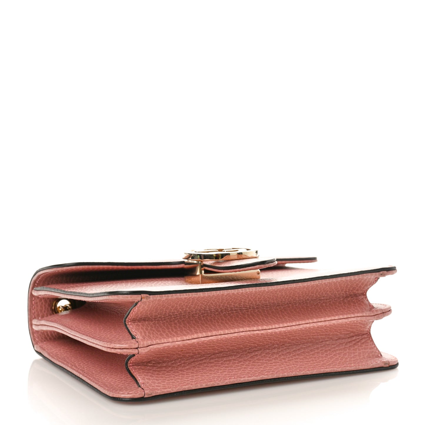 Dollar Calfskin Small Interlocking G Shoulder Bag Soft Pink