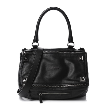 Givenchy Pebbled Calfskin Medium Pyramid Stud Pandora Black 1 of 10