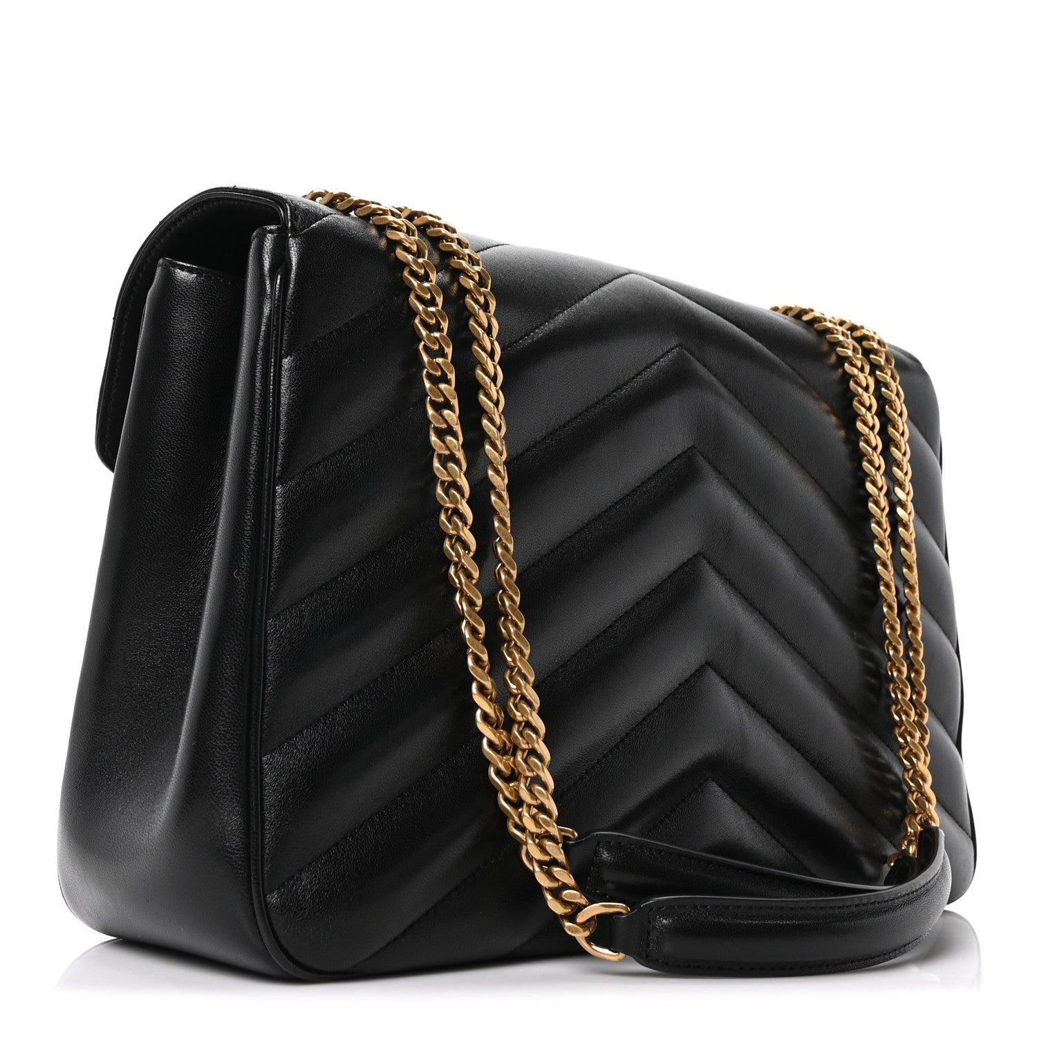 Saint Laurent Lambskin Quilted Monogram Large Loulou Black 5 of 12