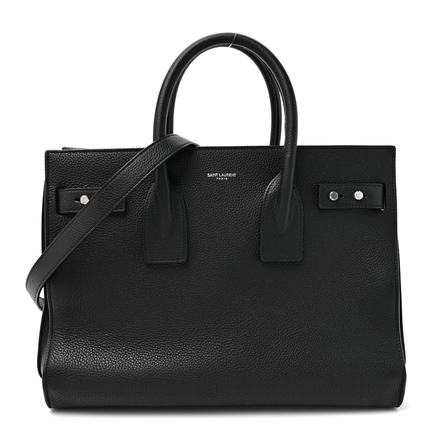 Saint Laurent Grained Calfskin Small Supple Sac De Jour Black 1 of 12