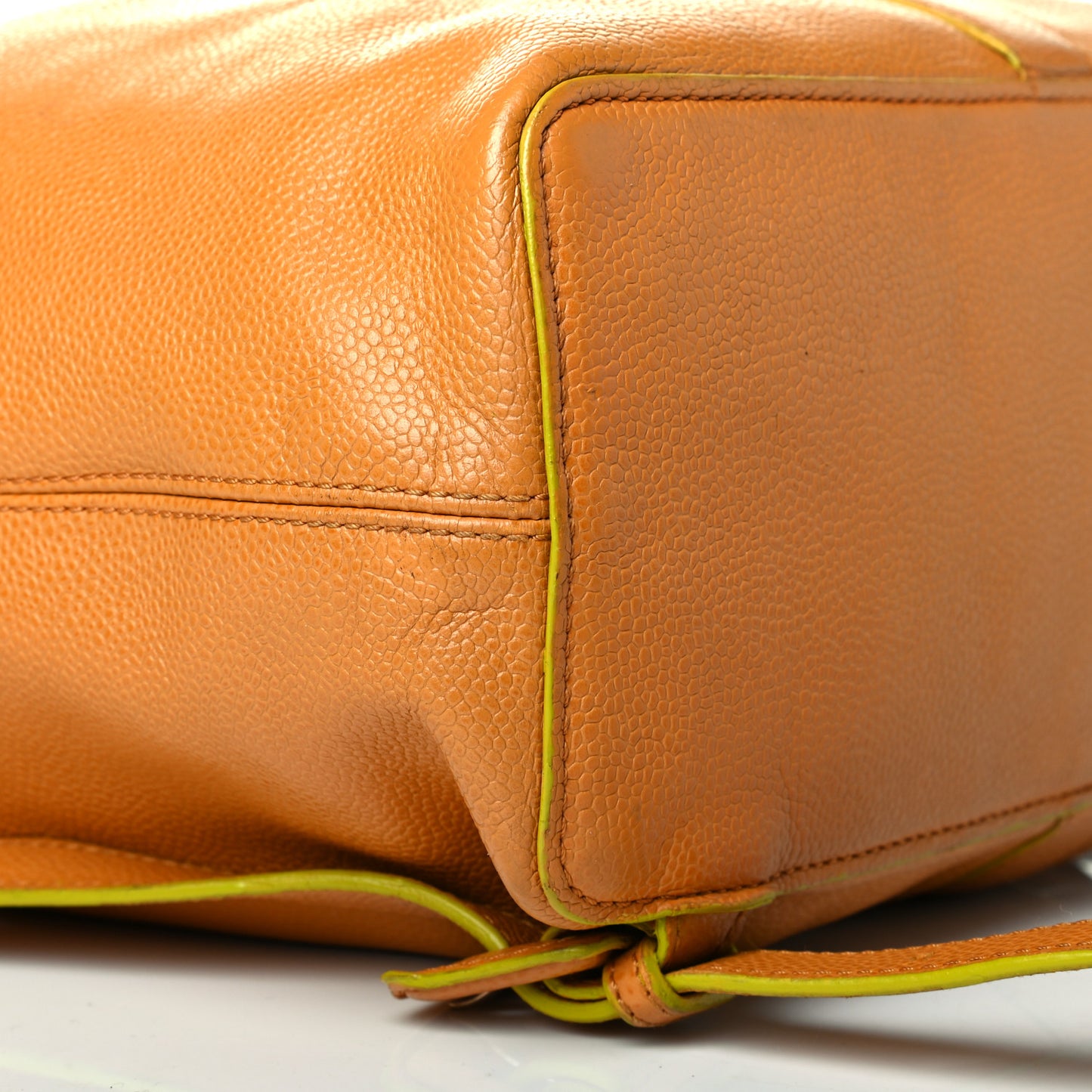 Caviar Drawstring Backpack Tan