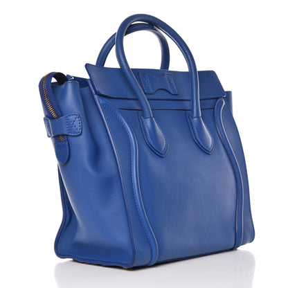 Celine Smooth Calfskin Mini Luggage Royal Blue 3 of 16