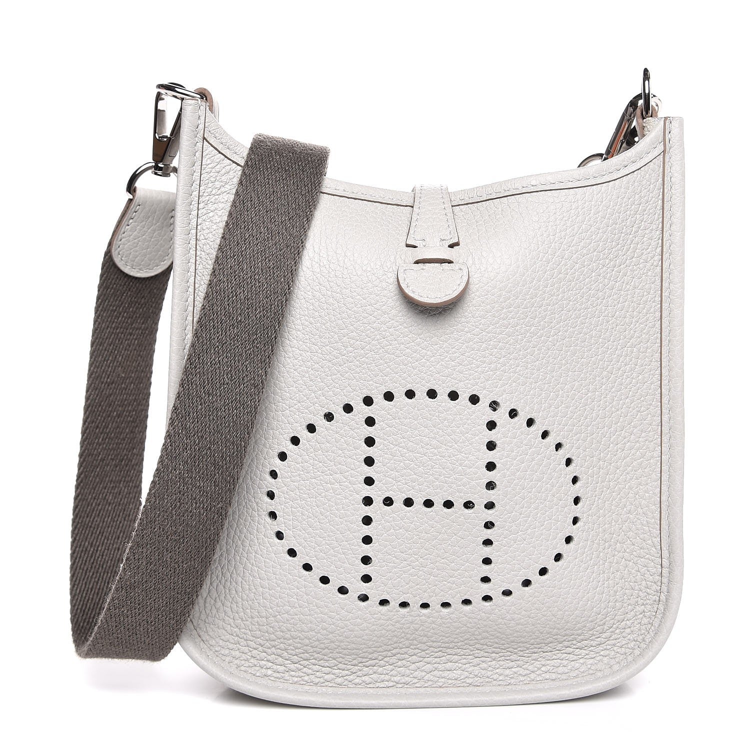 Hermes Taurillon Clemence Amazone Evelyne TPM Gris Perle Etain 1 of 10
