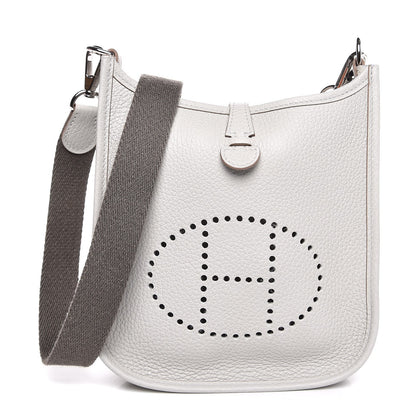 Hermes Taurillon Clemence Amazone Evelyne TPM Gris Perle Etain 1 of 10