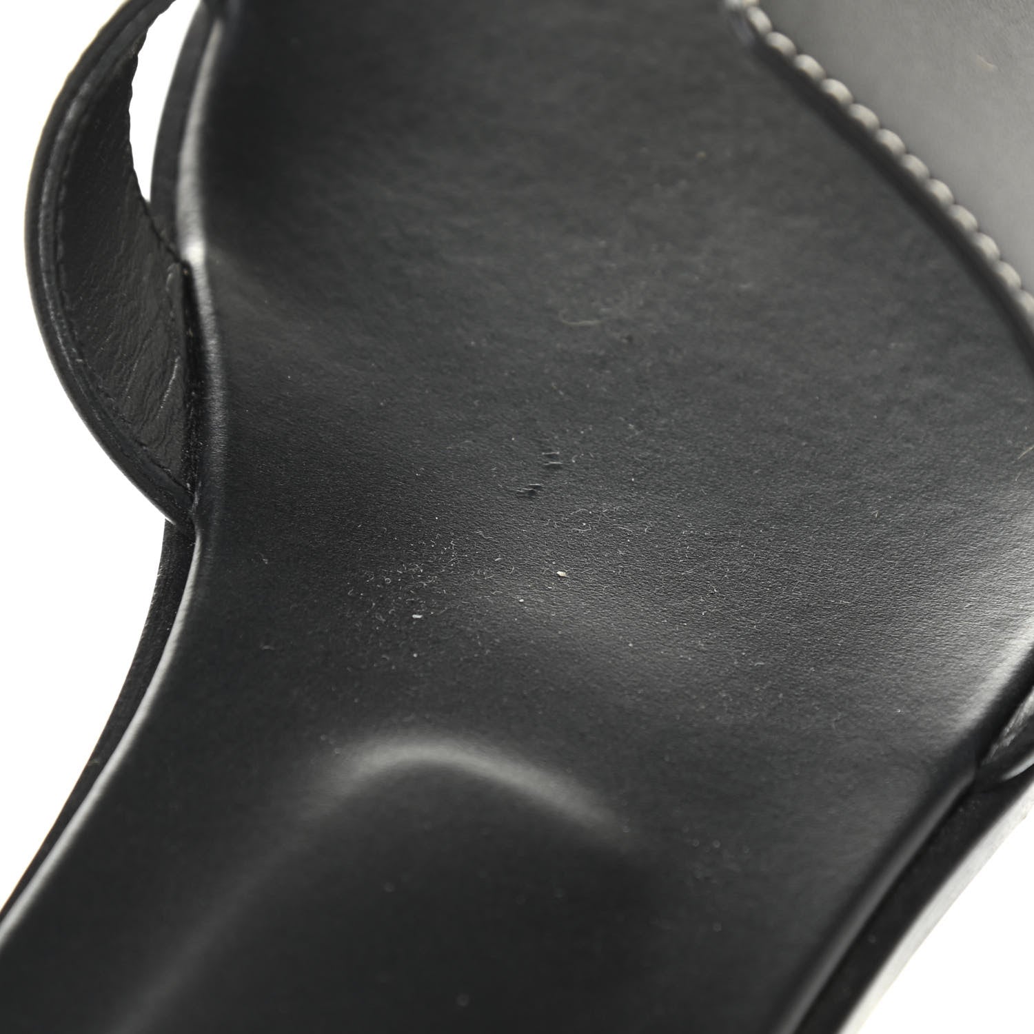 Hermes Box Calfskin Oran Sandals 39.5 Black 14 of 15