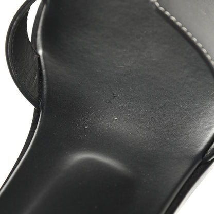 Hermes Box Calfskin Oran Sandals 39.5 Black 14 of 15