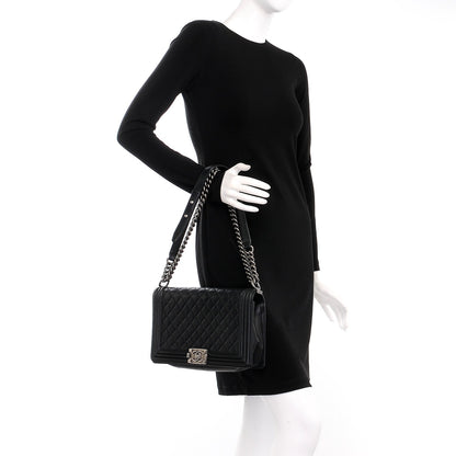 Chanel Calfskin Quilted New Medium Boy Flap Black 3 of 10