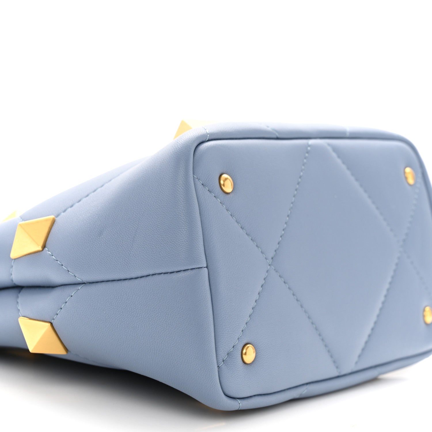 Valentino Garavani Nappa Small Roman Stud The Handle Bag Niagara 8 of 9