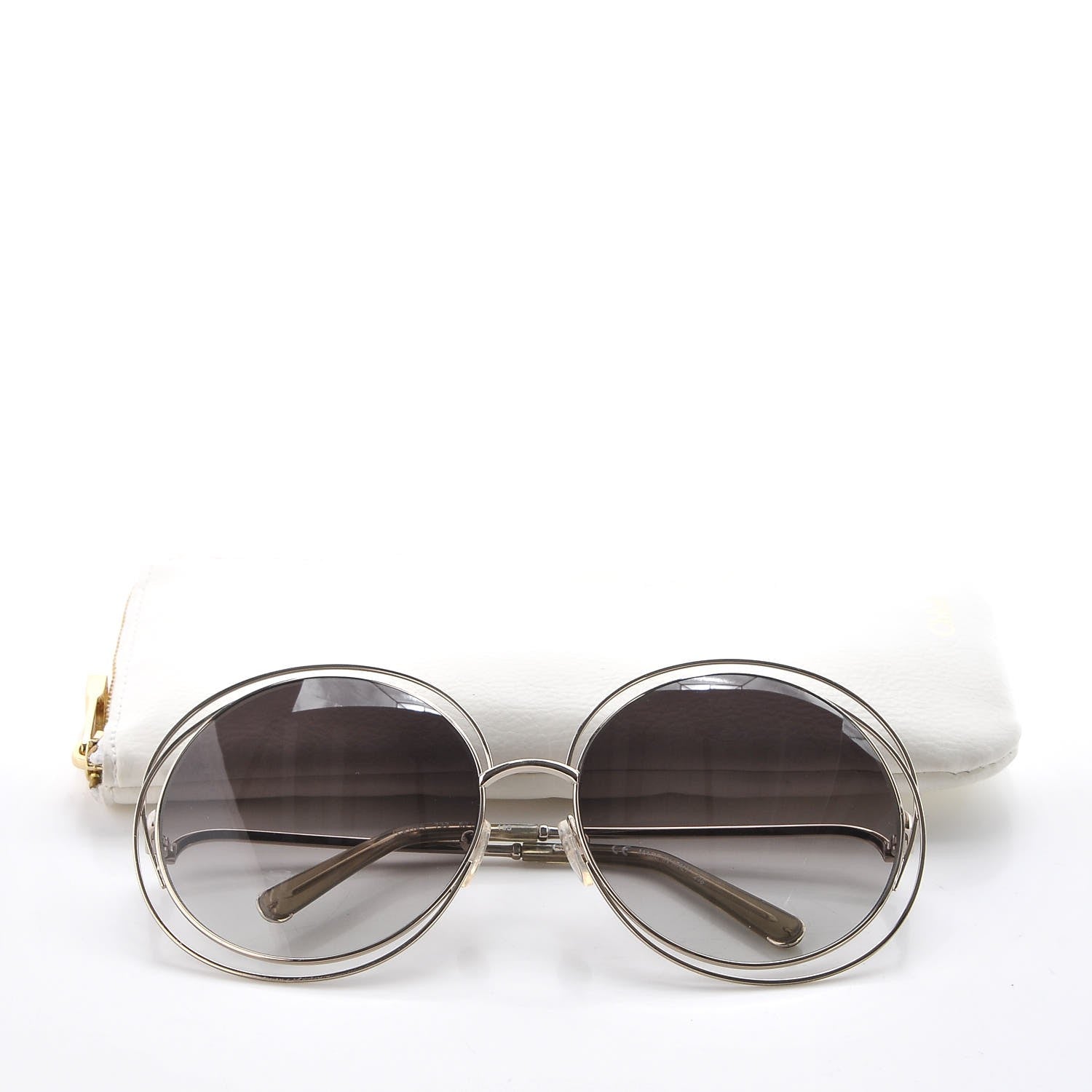 Chloe Oversize Round Carlina Oversized Round Sunglasses CE114S Silver Light Grey 7 of 7