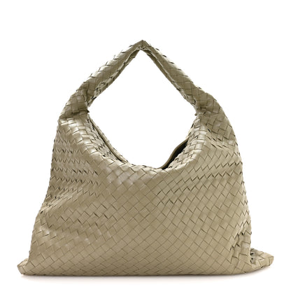 Bottega Veneta Calfskin Intrecciato Large Hop Travertine 1 of 9