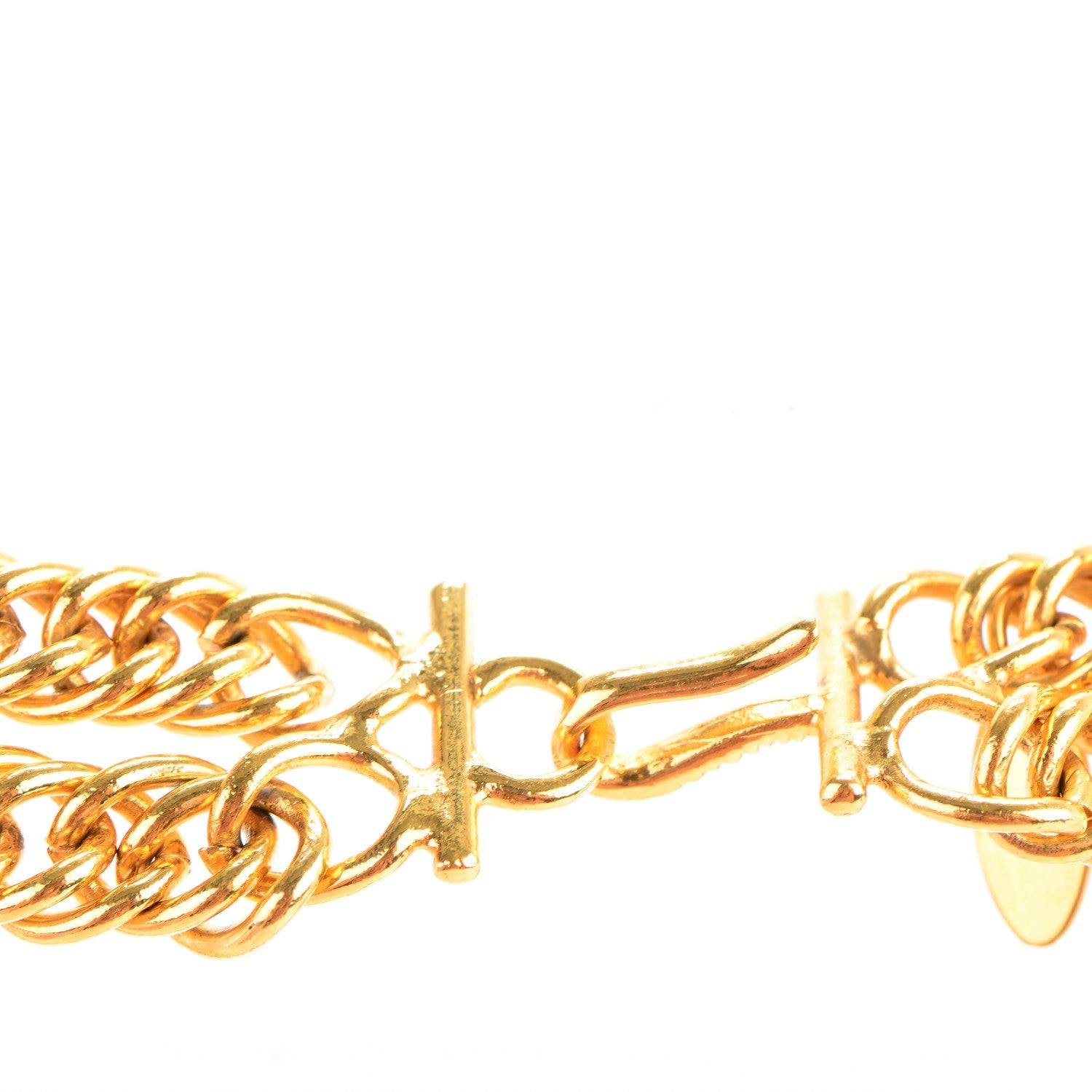 Chanel Multi Strand Chain Leo Lion Sun Medallion Necklace Gold 3 of 5