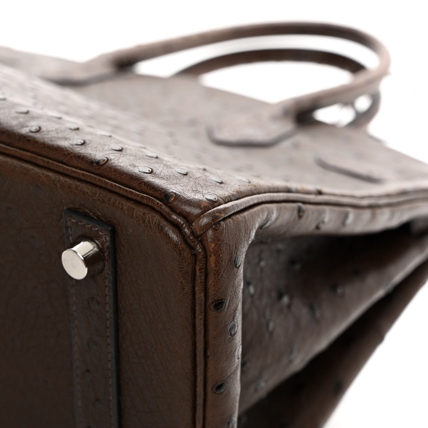 Ostrich Birkin 30 Chocolate