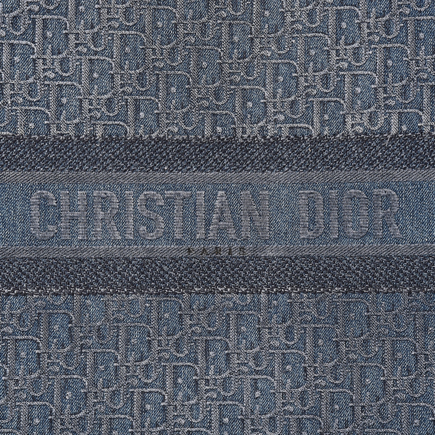 Christian Dior Oblique Denim Book Tote Denim Blue 8 of 8
