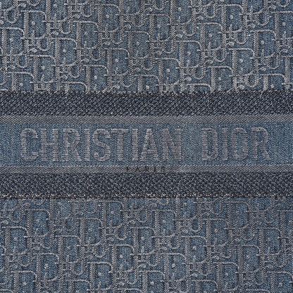 Christian Dior Oblique Denim Book Tote Denim Blue 8 of 8