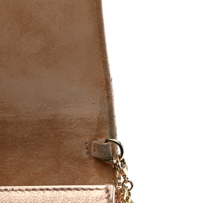 Christian Dior Metallic Lambskin Cannage Lady Dior Pouch Rose Gold 12 of 12
