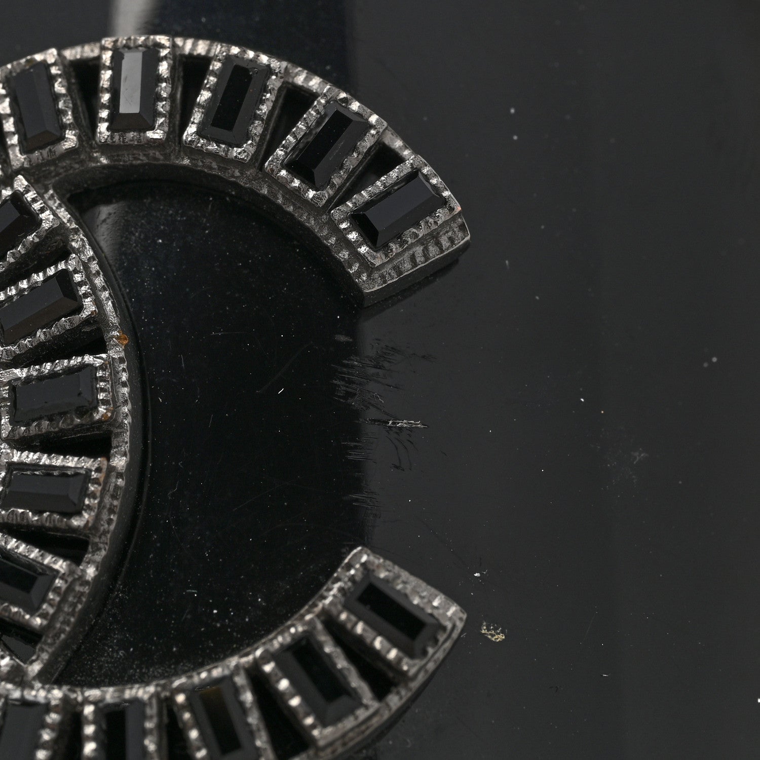 Chanel Resin Baguette CC Cuff Black 5 of 5