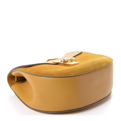 Chloe Suede Smooth Calfskin Drew Shoulder Bag Sunflower 4 of 10