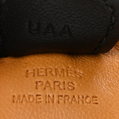 Hermes Milo Lambskin Grigri Rodeo Bag Charm PM Sesame Craie Black 3 of 6