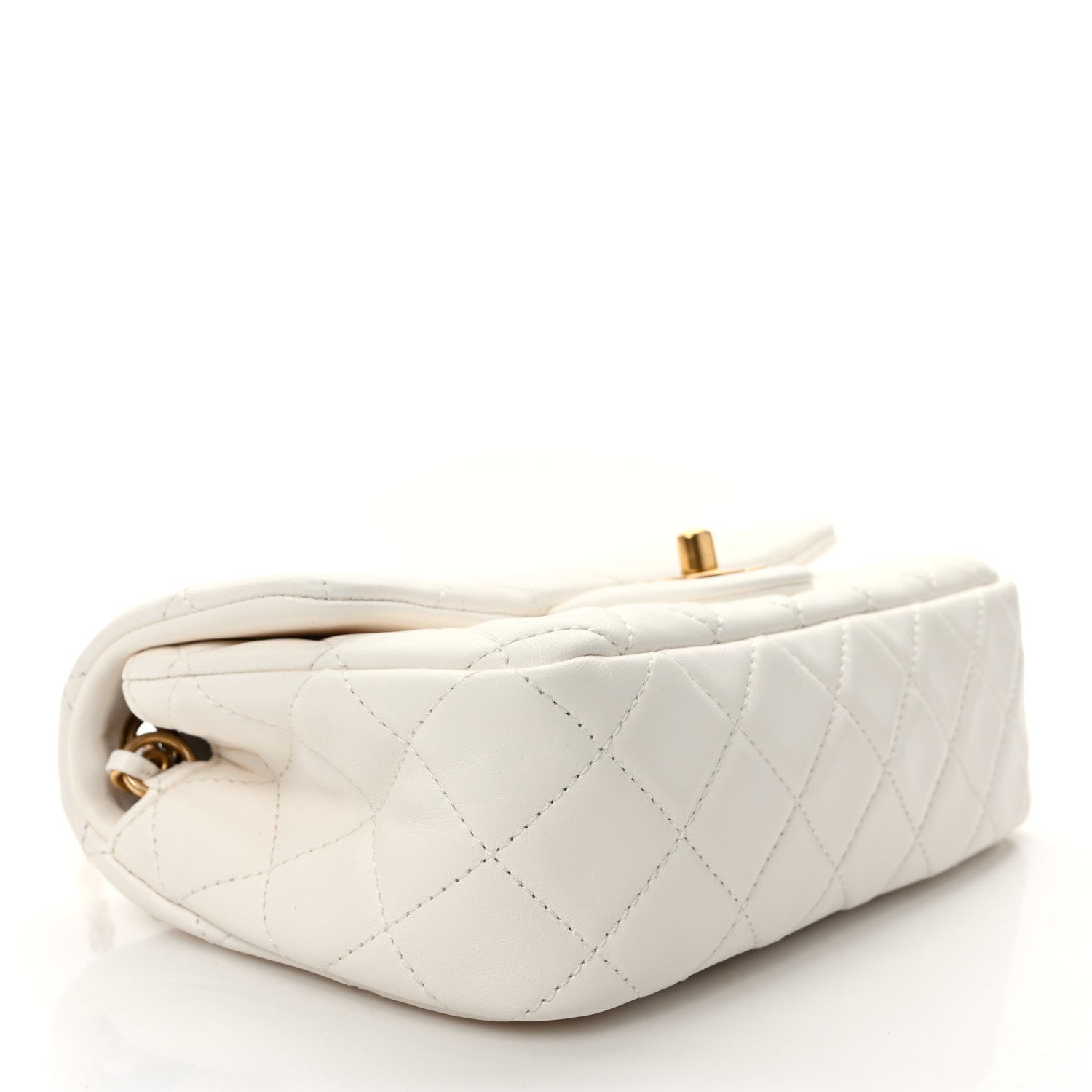 Chanel Lambskin Quilted Mini Rectangular Pearl Crush Flap White 4 of 10
