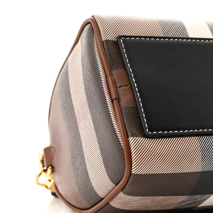 Burberry E-canvas Check Mini Bowling Bag Dark Birch Brown 9 of 10