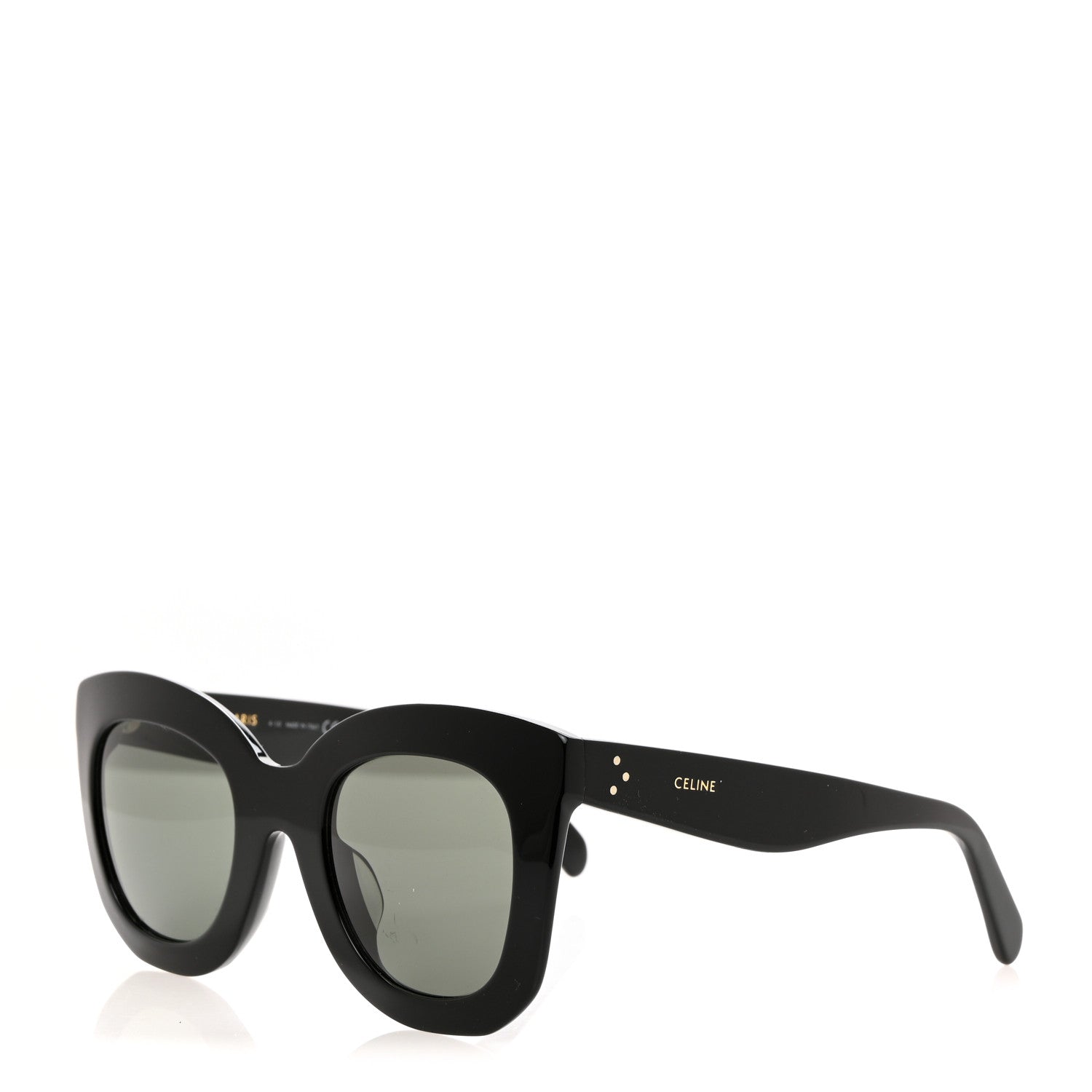 Celine Oversized Round Sunglasses CL4005FN Black 1 of 9