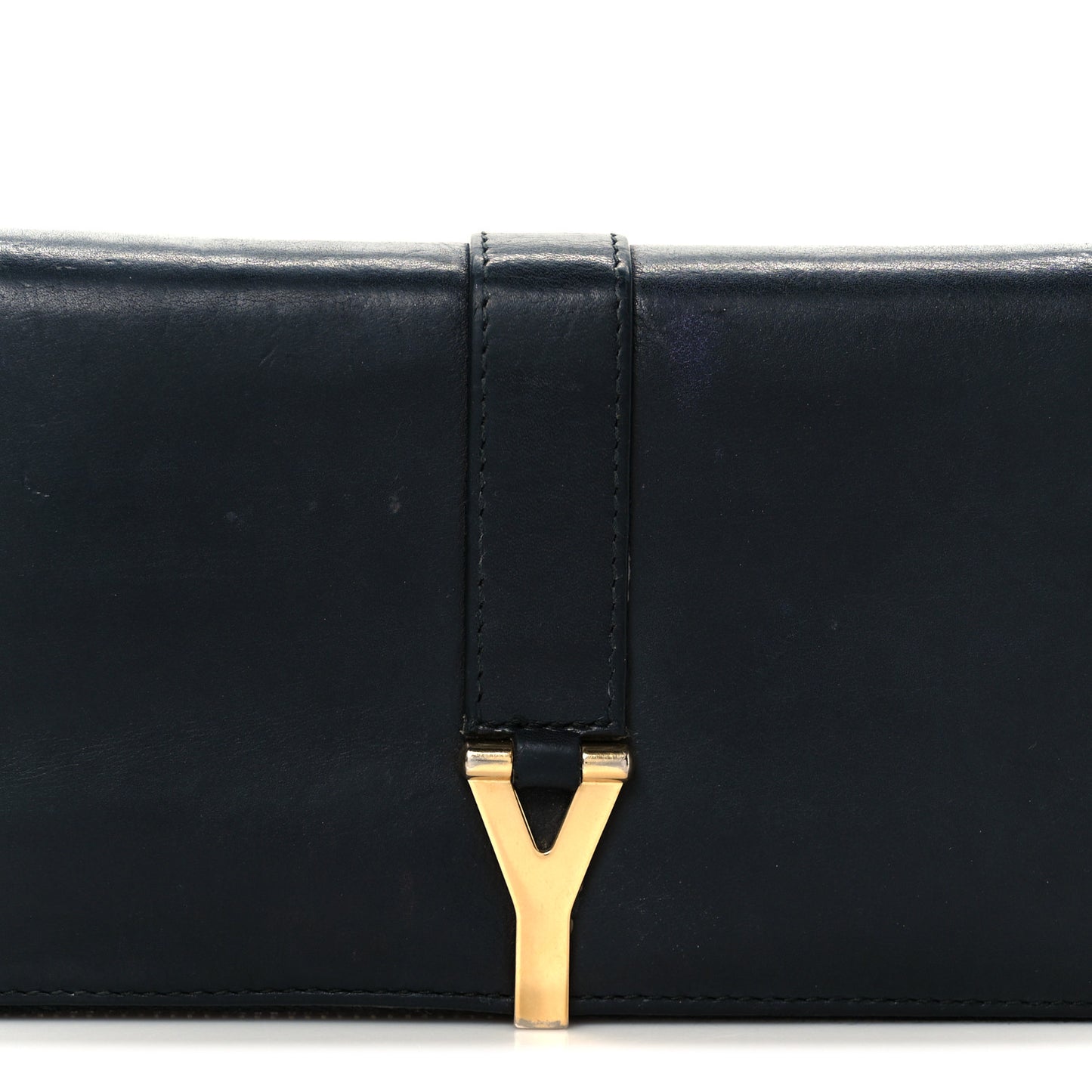 Calfskin Classic Y Ligne Zip Around Wallet Black