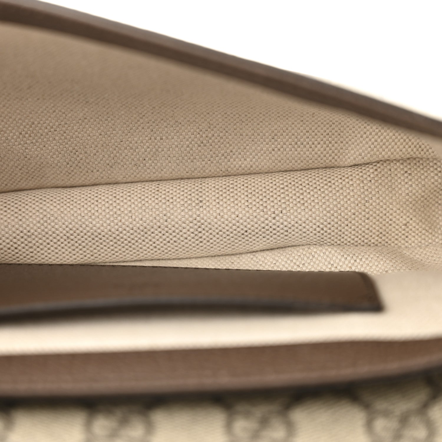 Gucci GG Supreme Monogram Textured Dollar Calfskin Web Mini Ophidia Envelope Shoulder Bag Beige Ebony 5 of 12