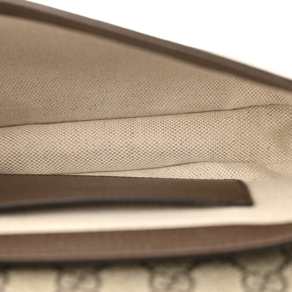 Gucci GG Supreme Monogram Textured Dollar Calfskin Web Mini Ophidia Envelope Shoulder Bag Beige Ebony 5 of 12
