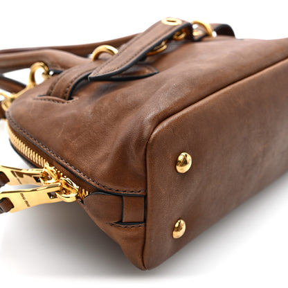 Miu Miu Nappa Aviator Small Aventure Bag Rovere 8 of 9