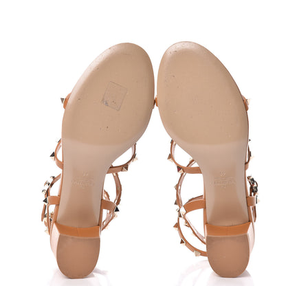 Valentino Garavani Calfskin Rockstud 60mm City Sandals 41 Light Cuir 5 of 9